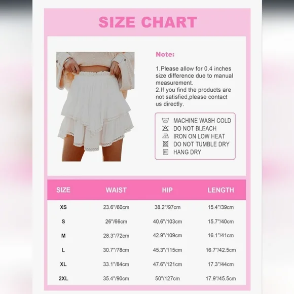 White Tiered Ruffle Mini Skort - Picture 7 of 7